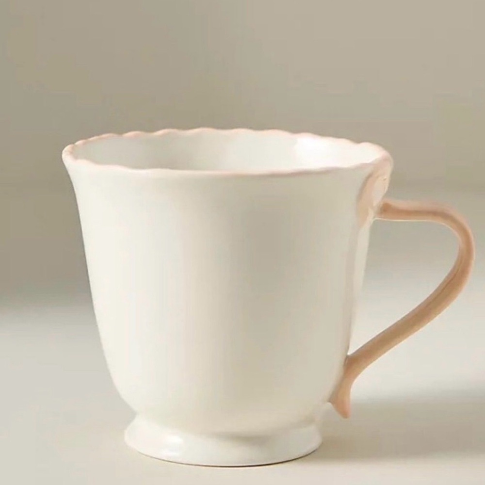 Anthropologie NWT Benedita Bow Stoneware Mug (set of four available)